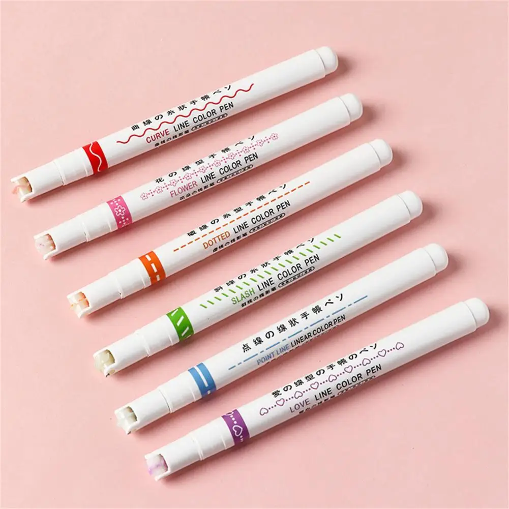 Easy to Fix Long Service Time Multi Color Roller Tip Line Shaped Highlighter Pen for Gift