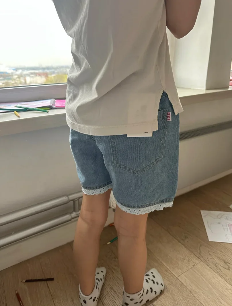 New Girls Denim Shorts Korean Lightweight Summer Shorts for Toddler Girls Casual Versatile Children's Clothing Outdoor Wear