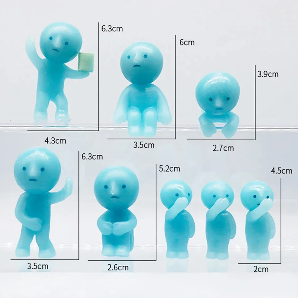 6pcs/set Blind Box Toilet Series Mini Figure Cute Noctilucent Decoration Dolls toilet Series Model Corner Toys Birthday Gifts