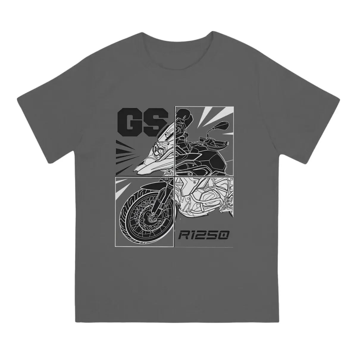 Men\'s GS 1250 R 1250 GS Adventure Motorcycle T Shirt GS Cotton Clothes Vintage Short Sleeve Crew Neck T Shirt Gift Idea T-Shirt