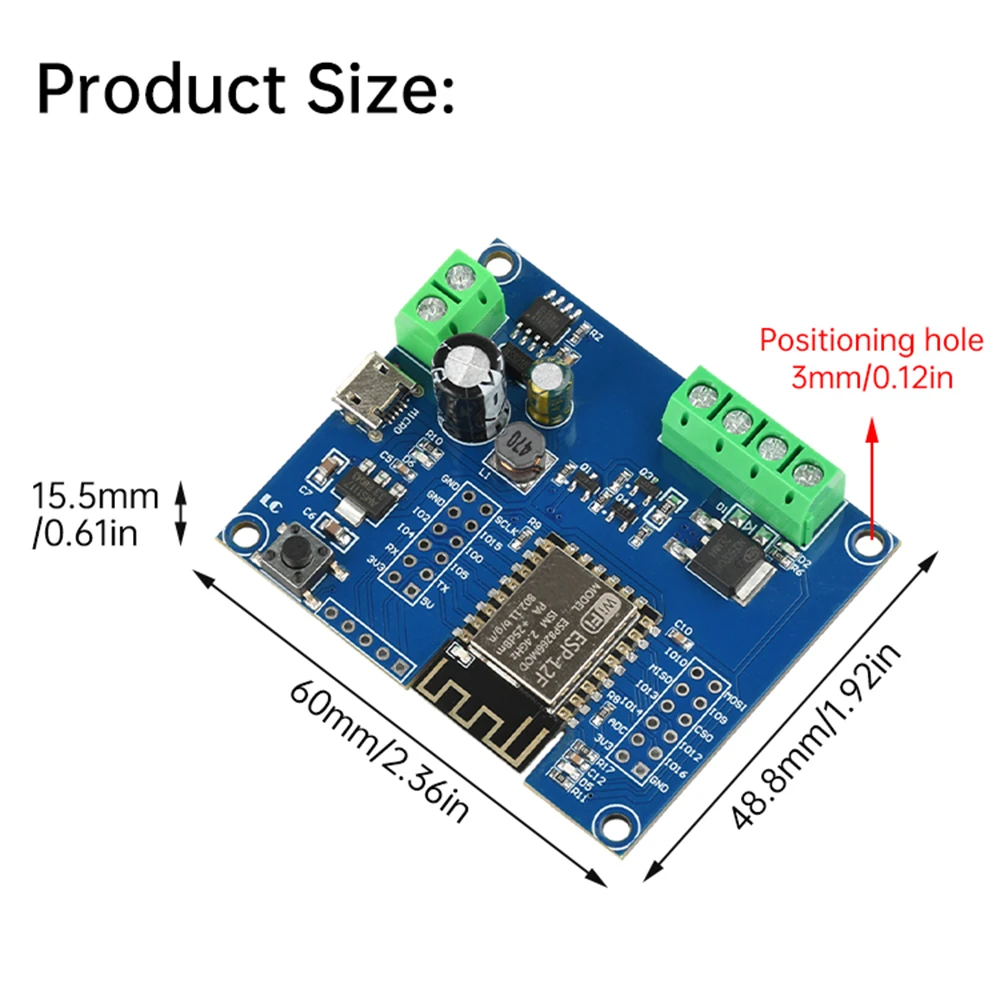 DC Powered ESP32-WOOM-32e 1 Channel MOS  Switch Relay Module 5-80V Input Development Board Power Supply