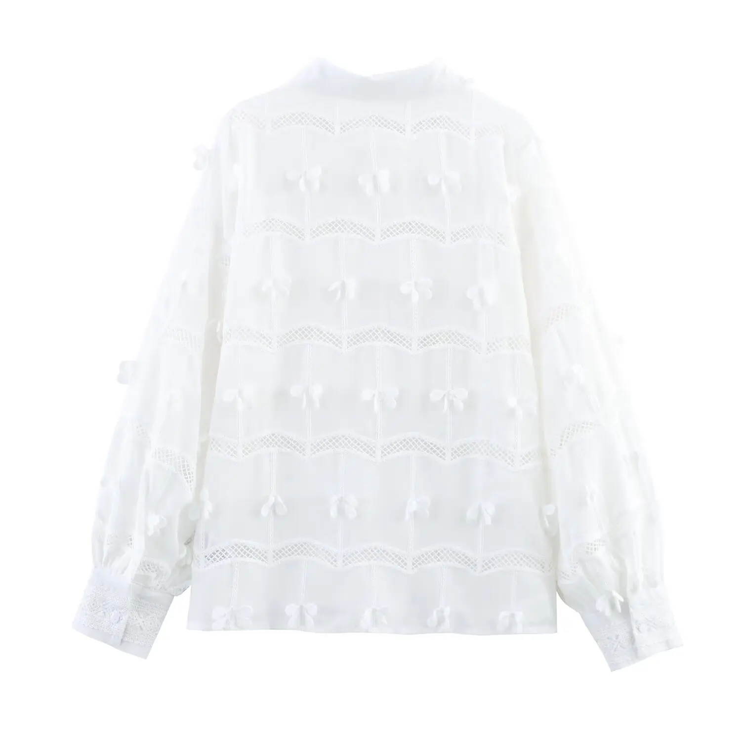 قميص نسائي بتصميم عصري من JNLEAOG بتطريز ثقيل وتفريغات، مناسب لفصل الخريف، بتصميم فضفاض وأكمام طويلة وأزرار، مثالي للتنقل الي...