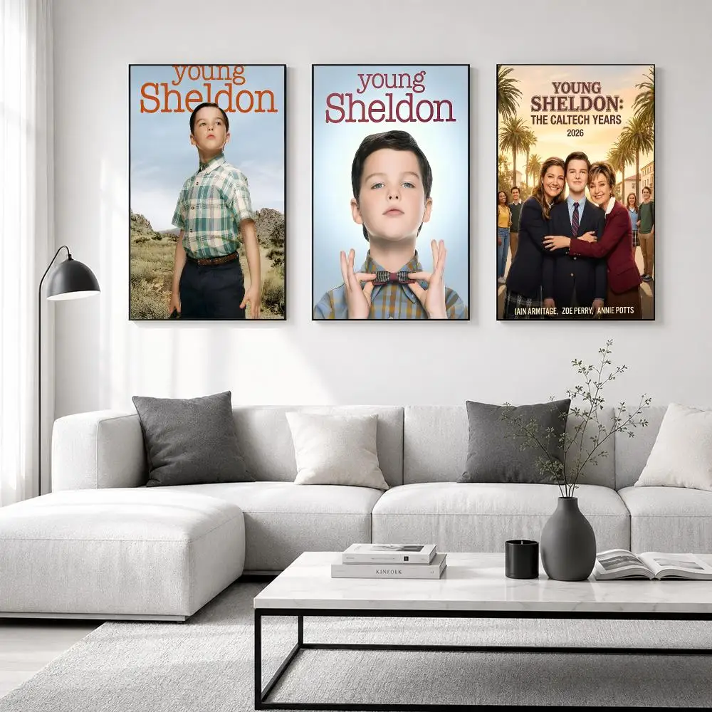 Young Sheldon TV Series Poster posters for bedrooms and living rooms—high-definition cartoon movie-themed wall art.