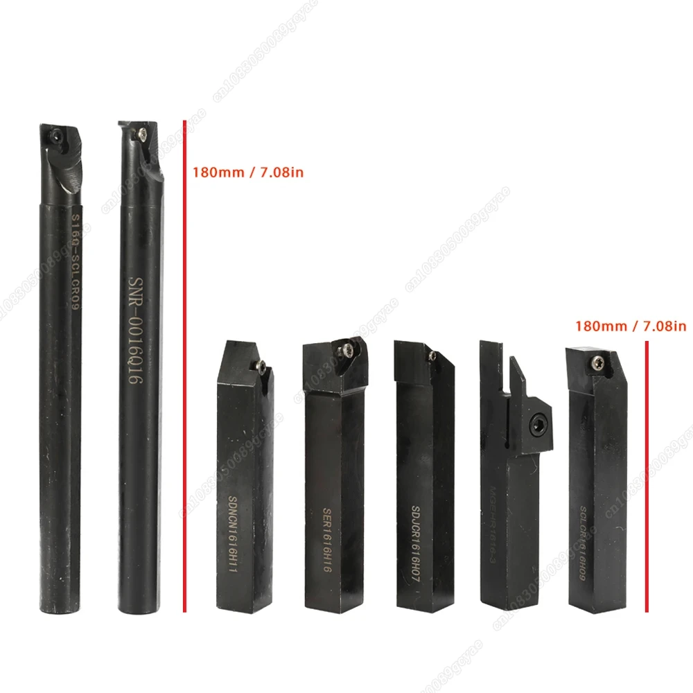 

7Pcs 16MM CNC Lathe Turning Tool Holder Boring Bar Sets SDJCR With Hard Alloy Insert Wrench Kit for Turning Thread Grooving