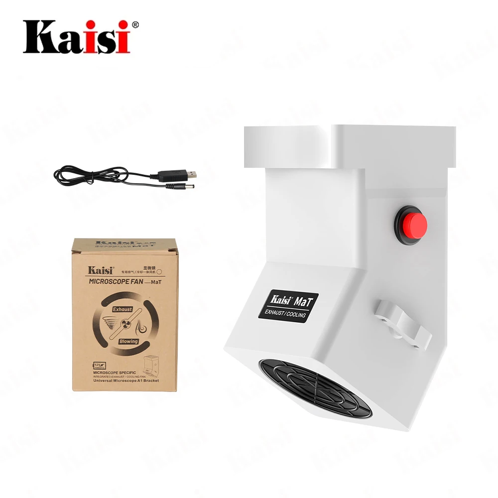 Kaisi Adjustable Angles Smoke Exhaust Fan For 6565/7045/7050 Series Microscopes Rosin Welding Oil Gas Fumes PCB Board Cooling