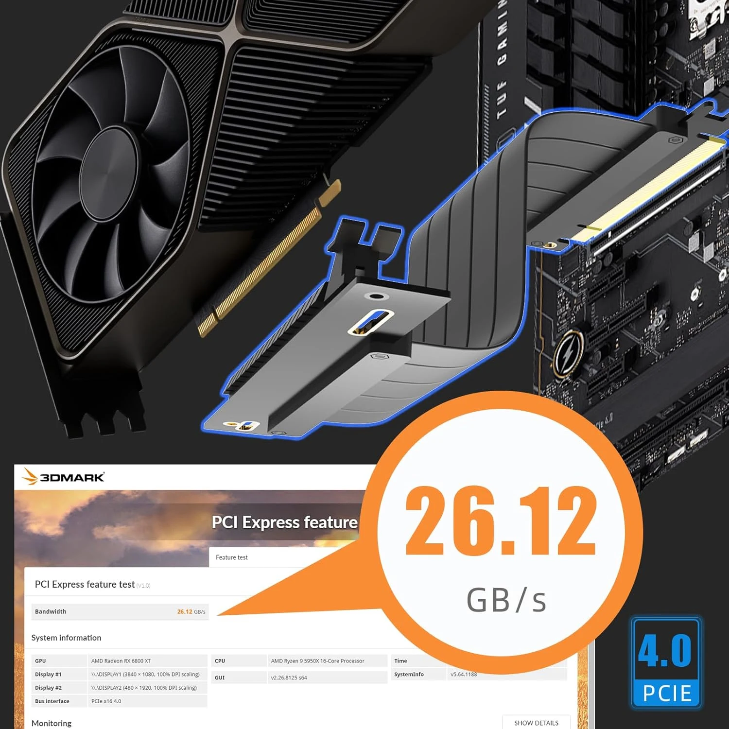PCI-E 4.0 3.0 X16 Riser Cable 90°  Mount Video Graphics Card Extension Shielded Flexible GPU Cord ITX Computer Connector