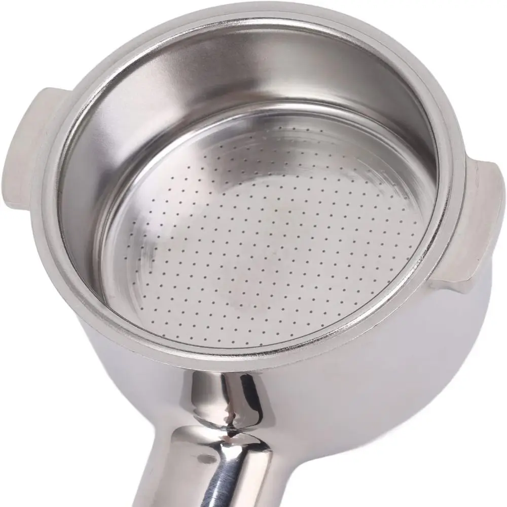 51mm Size Bottomless Portafilter Rosewood Handle Stainless Steel Basket Espresso Portafilter 2 Ear Design Compatible Replacement