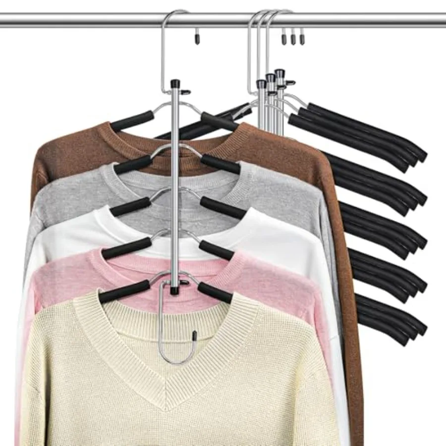 

Вешалки для одежды, экономящие место, органайзеры для рубашек, нескользящие многофункциональные вешалки для шкафа с пенопластовой подкладкой, органайзеры для шкафа и хранения