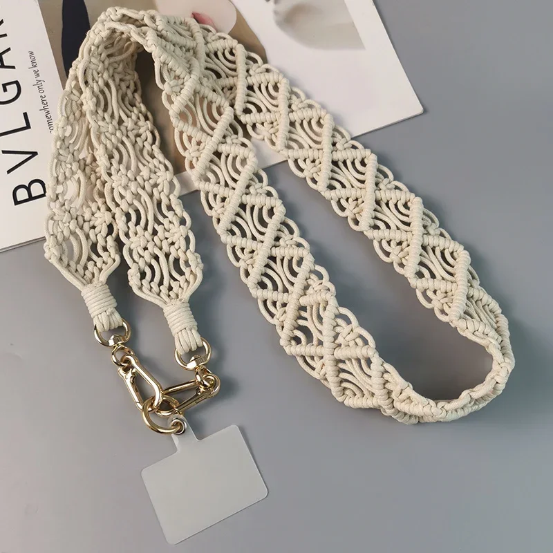 Long Crossbody Lanyard Mobile Phone Hanging Cord Anti Loss Backward Hollow Diamond Vintage Style Strap Universal Phone Lanyard