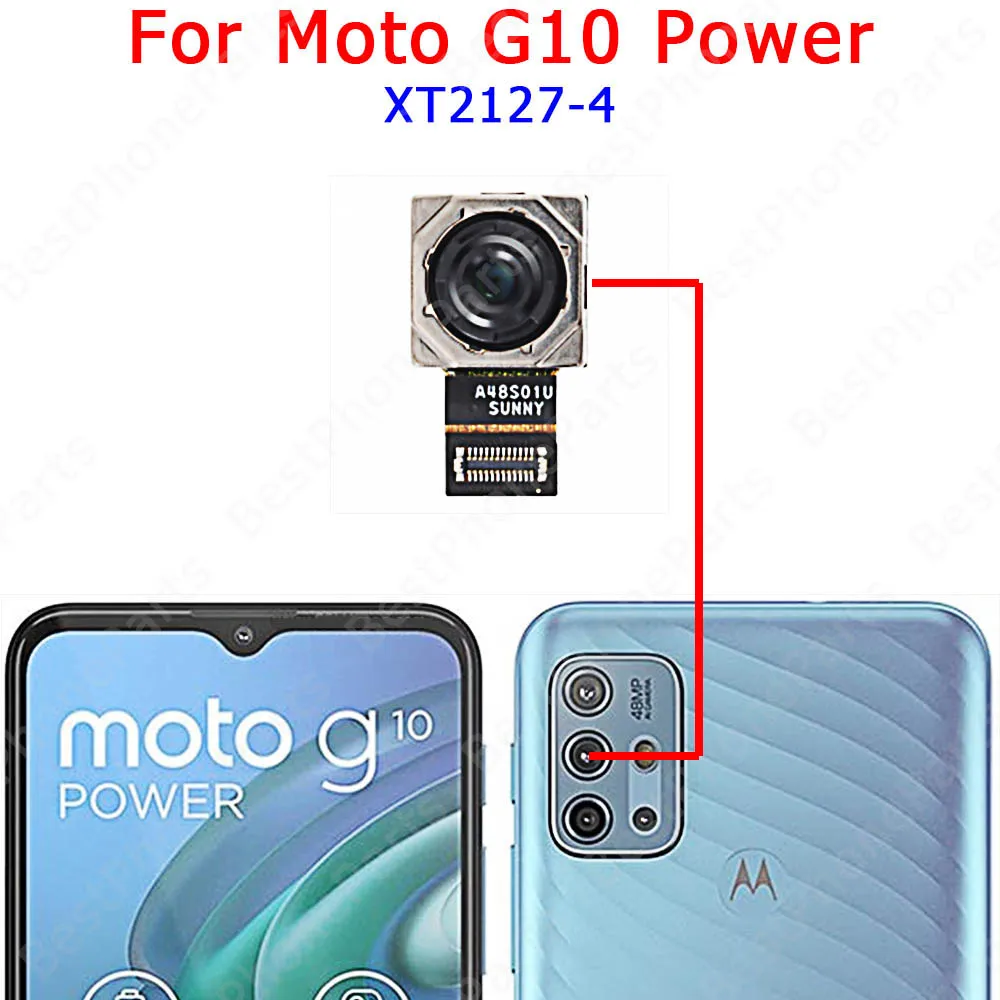 For Motorola Moto G10 Power G20 G22 G30 G31 G40 Fusion G50 G60 G100 Rear Big Backside Back View Selfie Front Camera Module