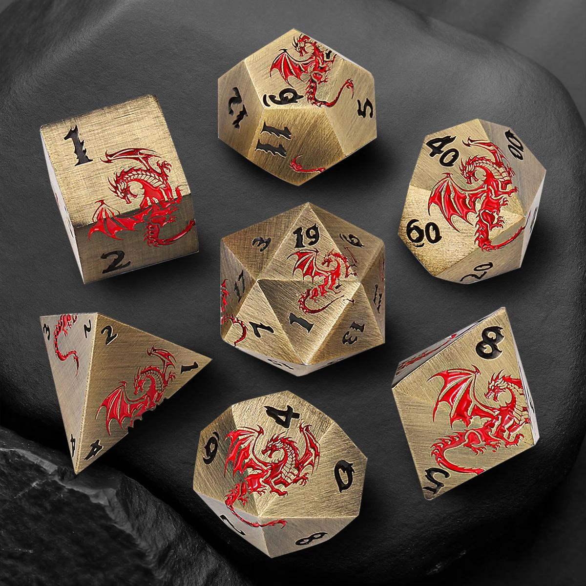 

Flying Dragon Metal DND Dice Set for TRPG Dungeons&Dragons Board Game Polyhedral Zinc Alloy Metal Dice DND 7pcs/set