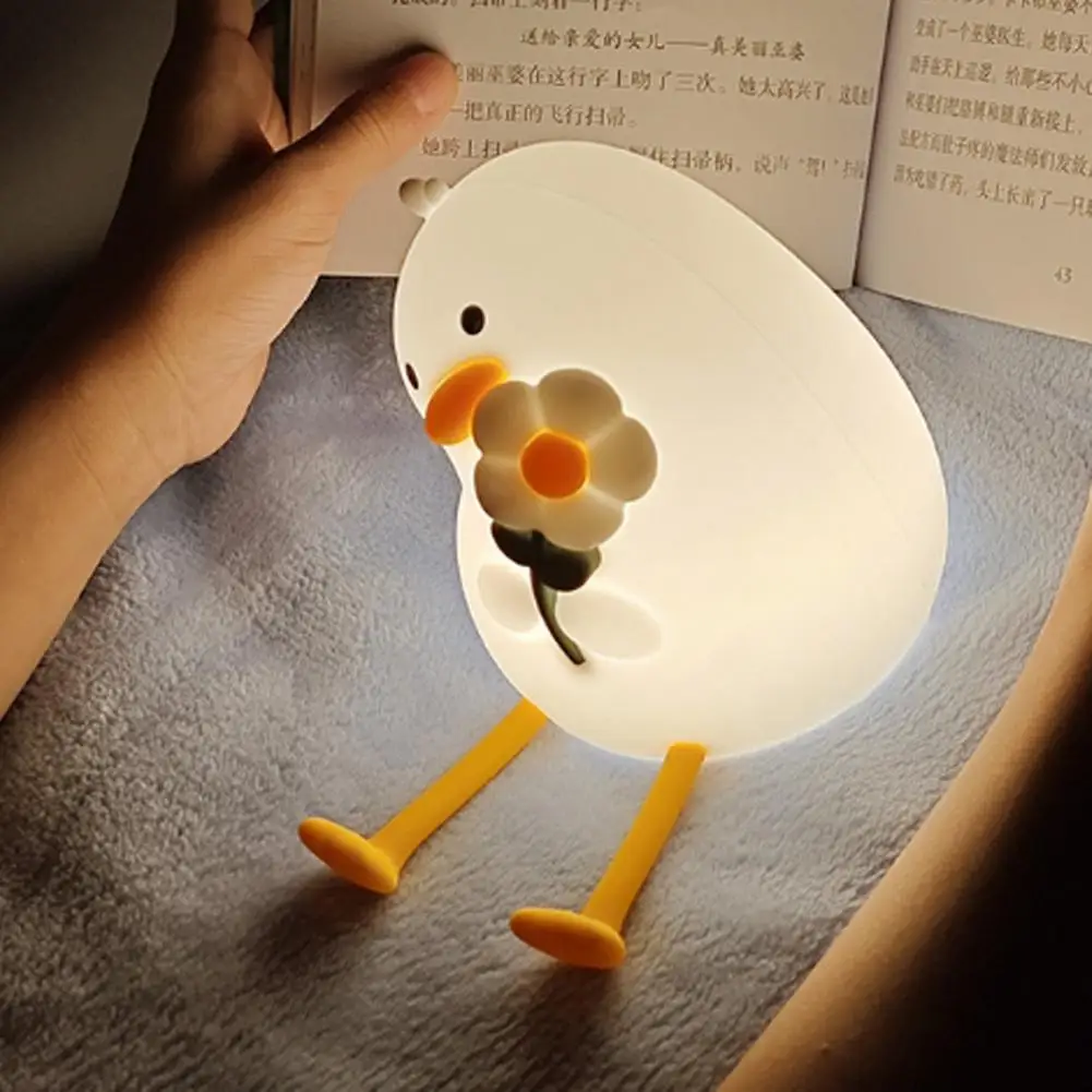 3 مستوى عكس الضوء لطيف الحضانة ضوء الليل قابلة للشحن Kawii اللمس مصباح ل مكتب ديكور سيليكون ليلة ضوء مصباح لتهيئة الجو