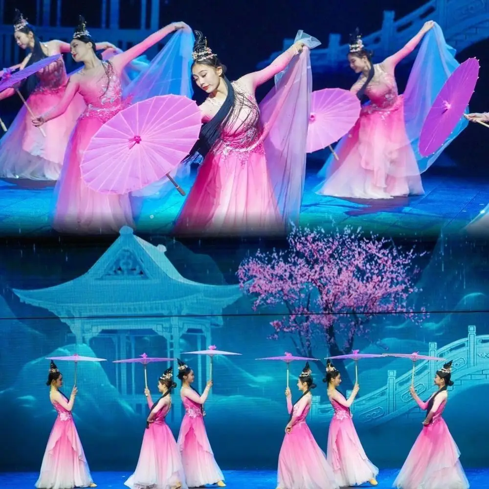 الصينية العتيقة زفاف العروس مظلة ورقية مزيتة 56 سنتيمتر زهر الكرز الفاوانيا زهرة مظلة الزخرفية 10 ألوان #2