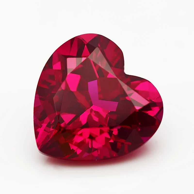 Top Pigeon Blood Lab Grown Ruby Gemstone Heart Cut Synthetic Ruby Loose Diamond Gems with AGL Certificate