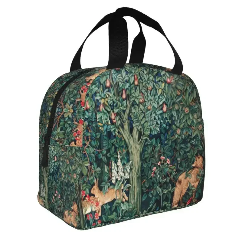 Fox And Hares By William Morris Resuable Lunch Box Women Leakproof Floral TeThermal Cooler Food Insulated Lunch Bag