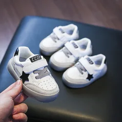 Baskets à semelle souple non ald pour enfants, chaussures de course décontractées pour écoliers, chaussures de sport en coton pour bébés garçons et filles