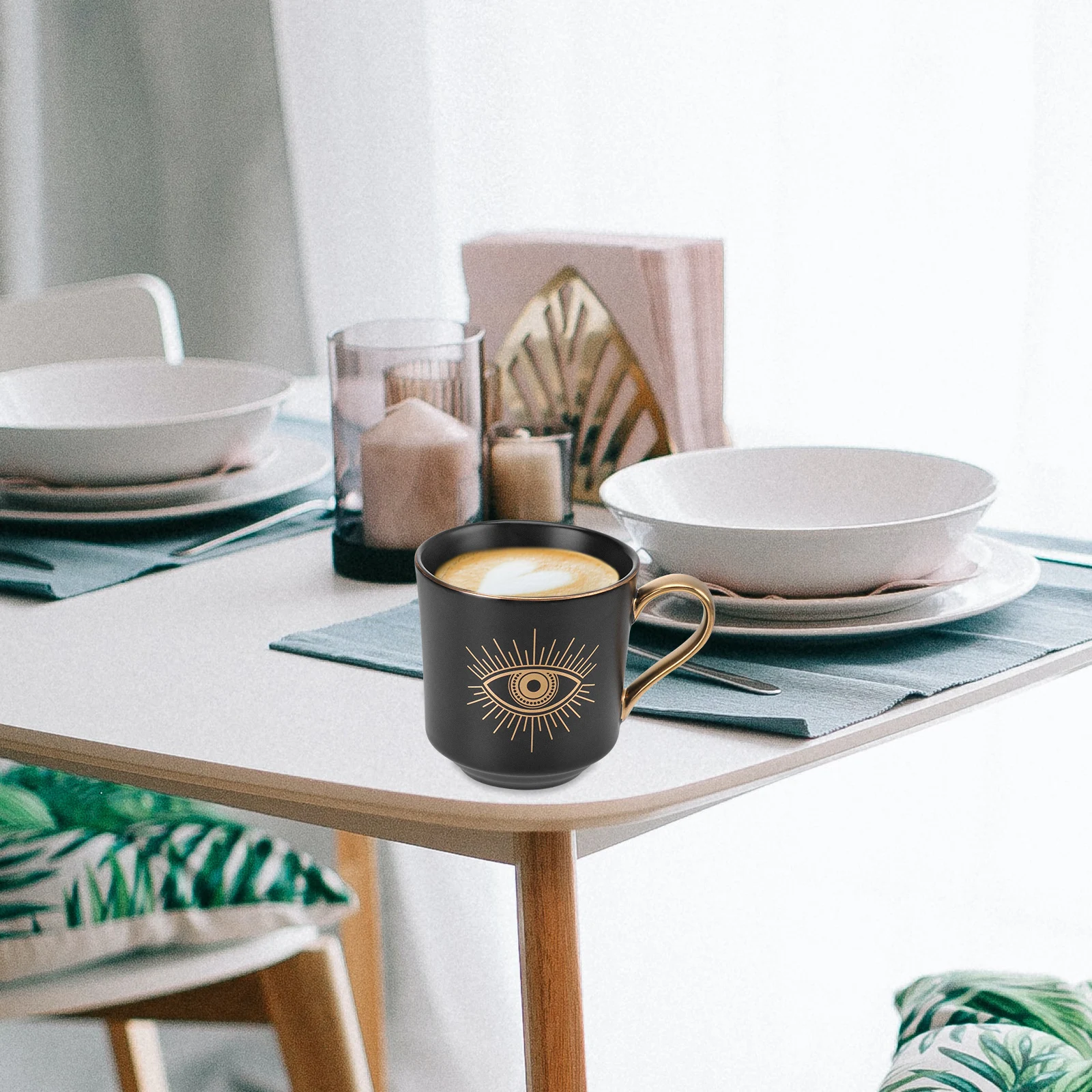 

1Pcs Demon Eye Mug Premium Ceramic Coffee Cup Creative Tea Drinkware Smooth Surface Easy Hold Perfect Gift for Family Friends