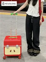 Red Apple Print 20 Inch Aluminum Frame Carry On Luggage, Lightweight Hardside Spinner Suitcase with Lock for Travel 3