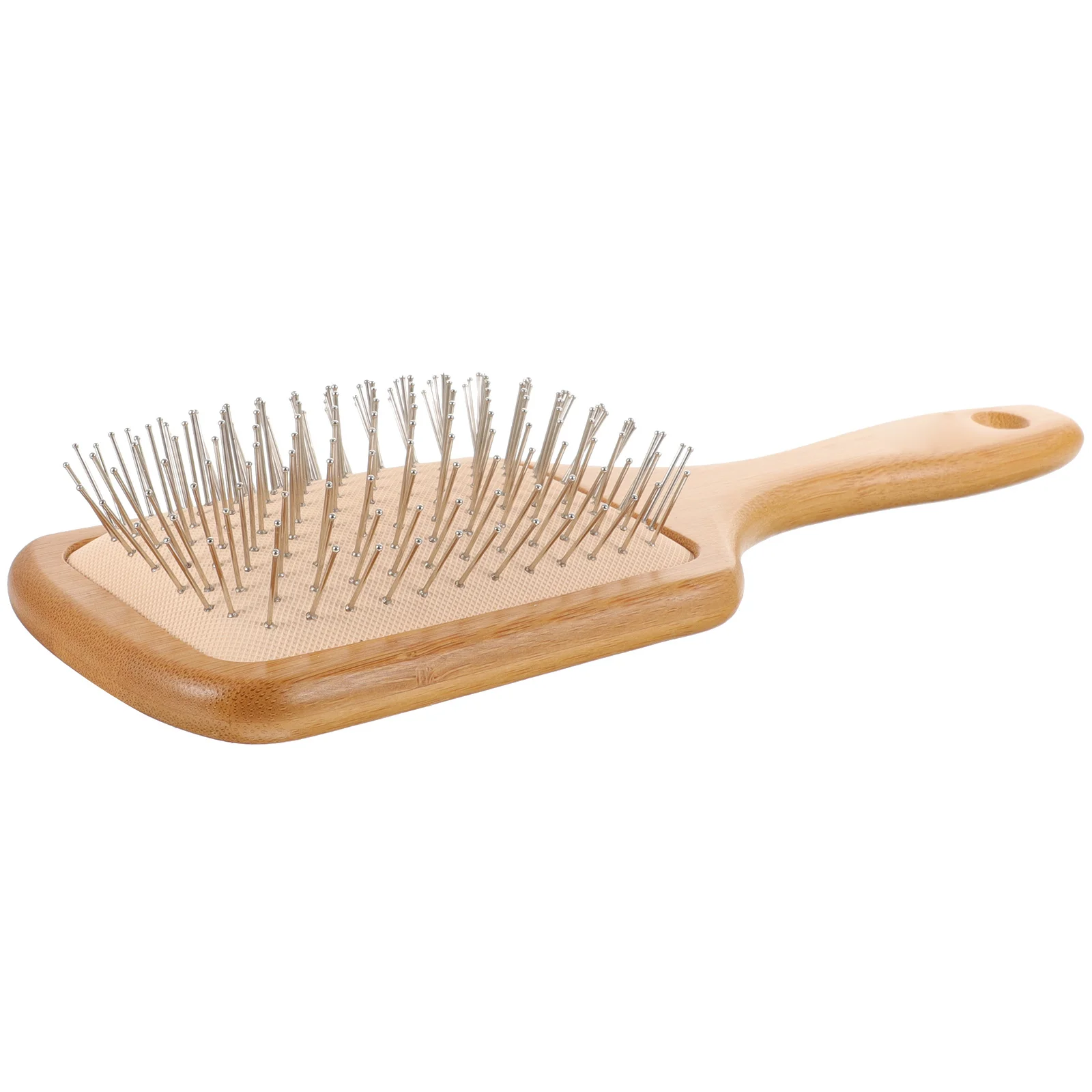 

Airbag Stainless Steel Needle Comb Bamboo Hairbrush Scalp Massaging Detangling Brush Portable Lightweight Paddle Brush for Women