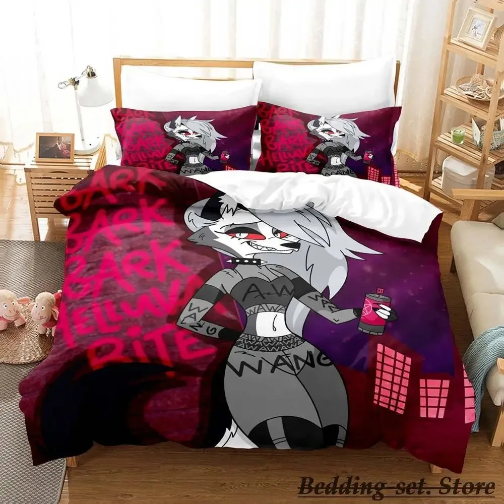 Loona boss Bedding Set Single Twin Full Queen King Size Bed Set Adult Kid Bedroom Duvetcover Sets Anime parure de lit Bed