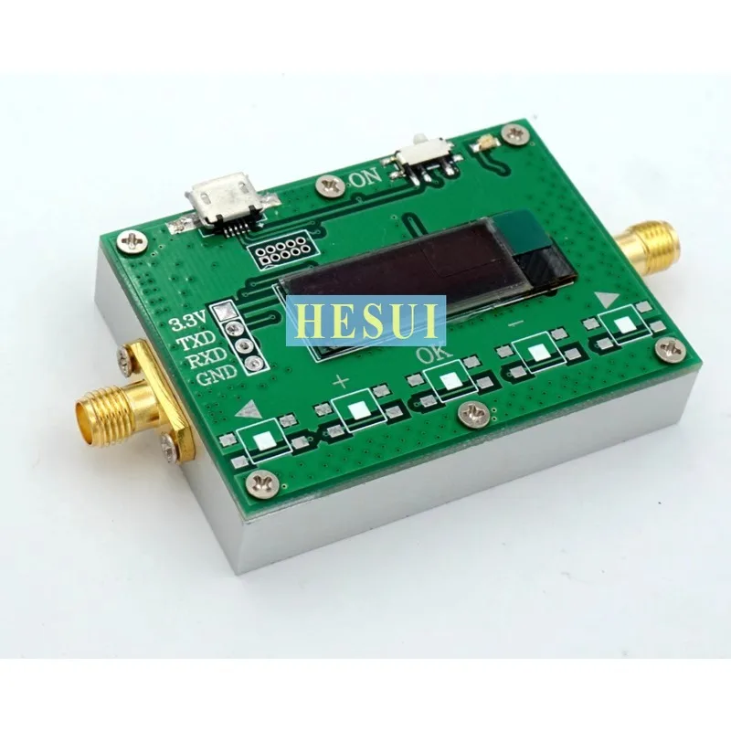 2.4GHZ OLED display CNC enclosure high precision frequency meter reader frequency detector