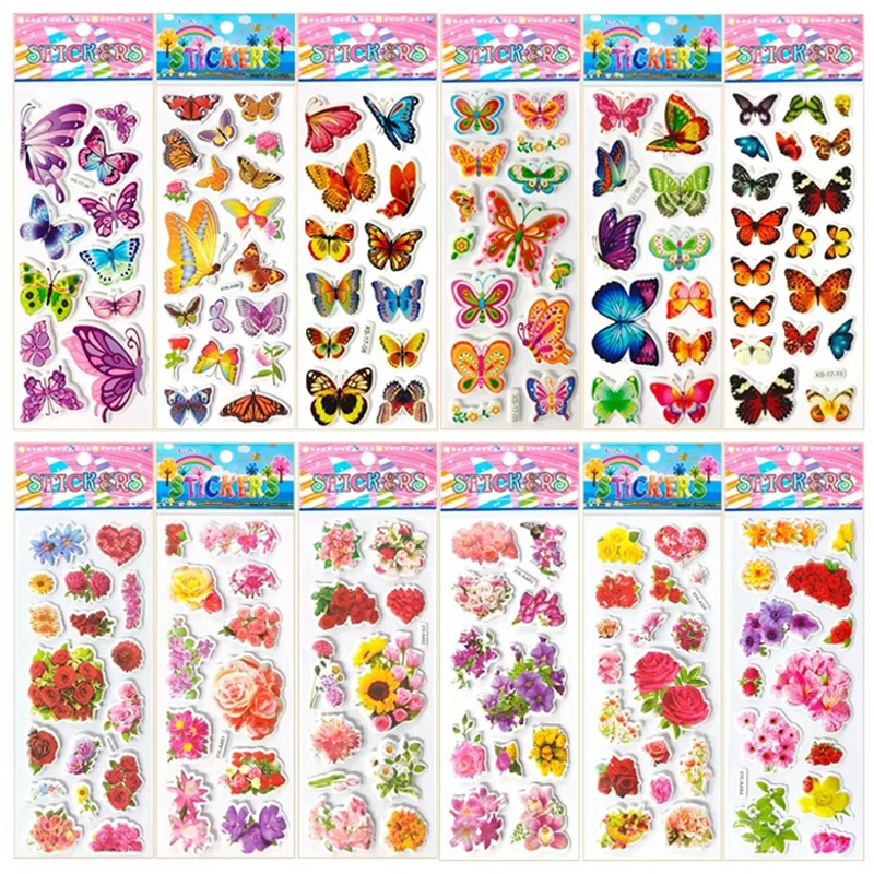 6/12Pcs 3D Bubble S…