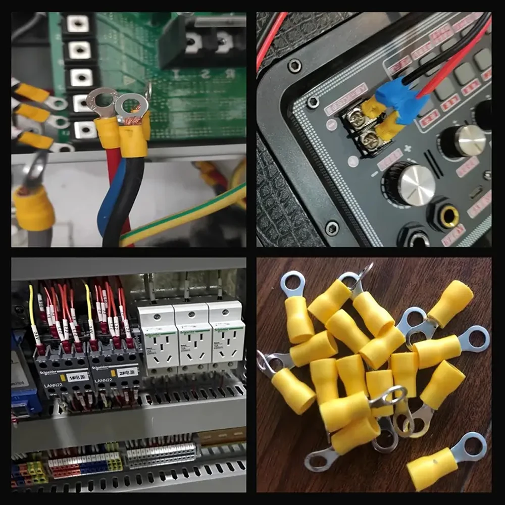 90/102pcs boxed electrical crimp terminal set, wire and cable connector set, insulated ring butt terminal suitable for electrica