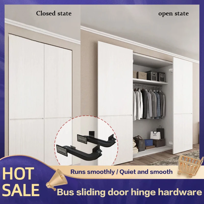 

Ultra Heavy Duty Outward Opening Bus Door Sliding Track Hinge With Silent Damping Buffer 90kg Capacity For Kitchen Cabinet