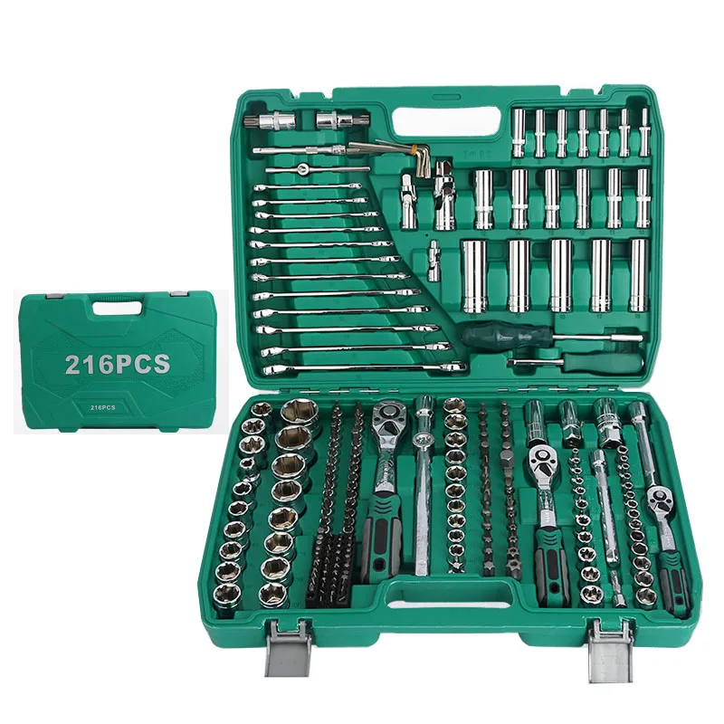 

216pcs automotive repair toolbox chrome vanadium steel automotive repair kit hardware socket wrench