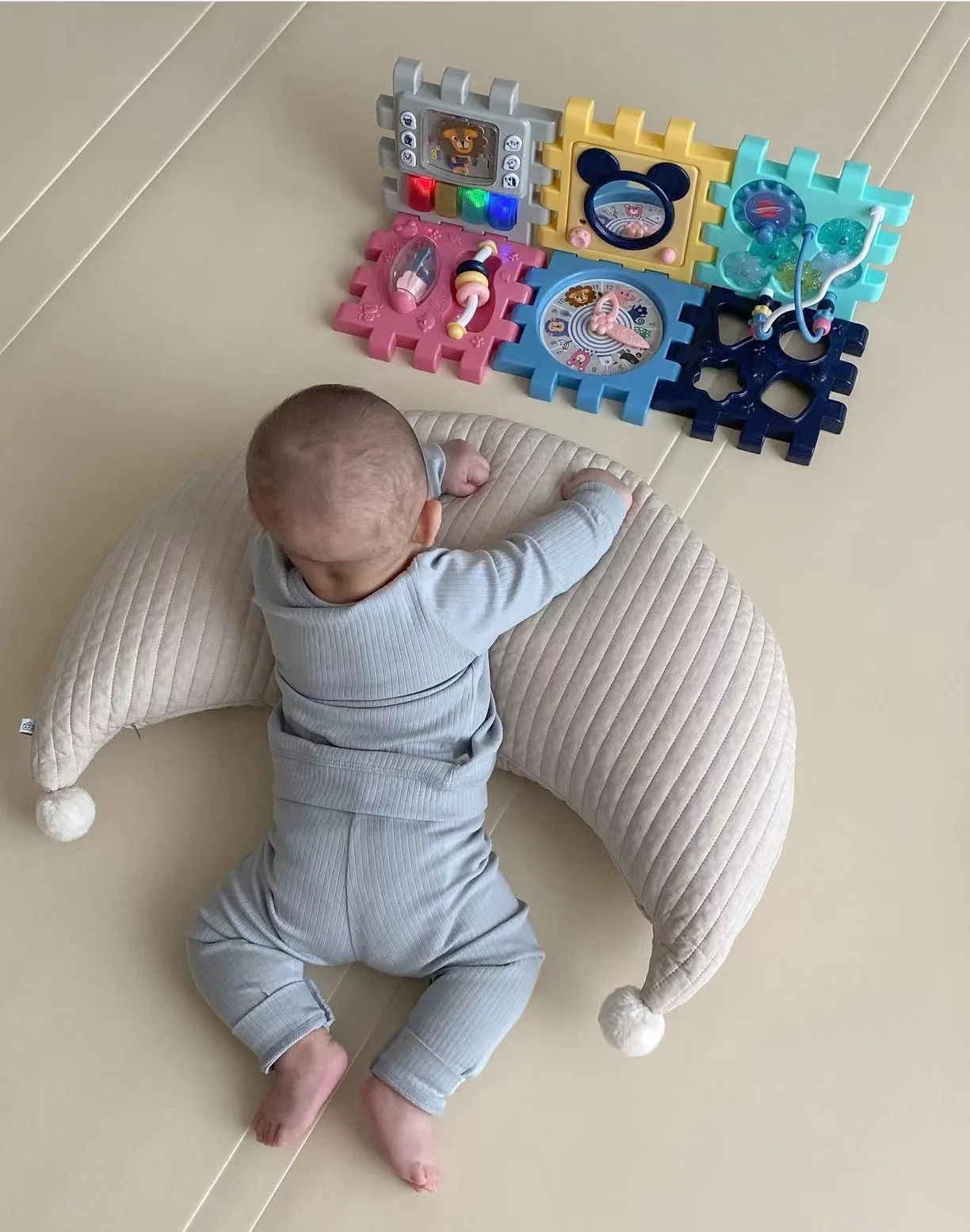 Almohada de lactancia para recién nacido, cojín de cama de Luna, algodón, decoración de la habitación de los niños