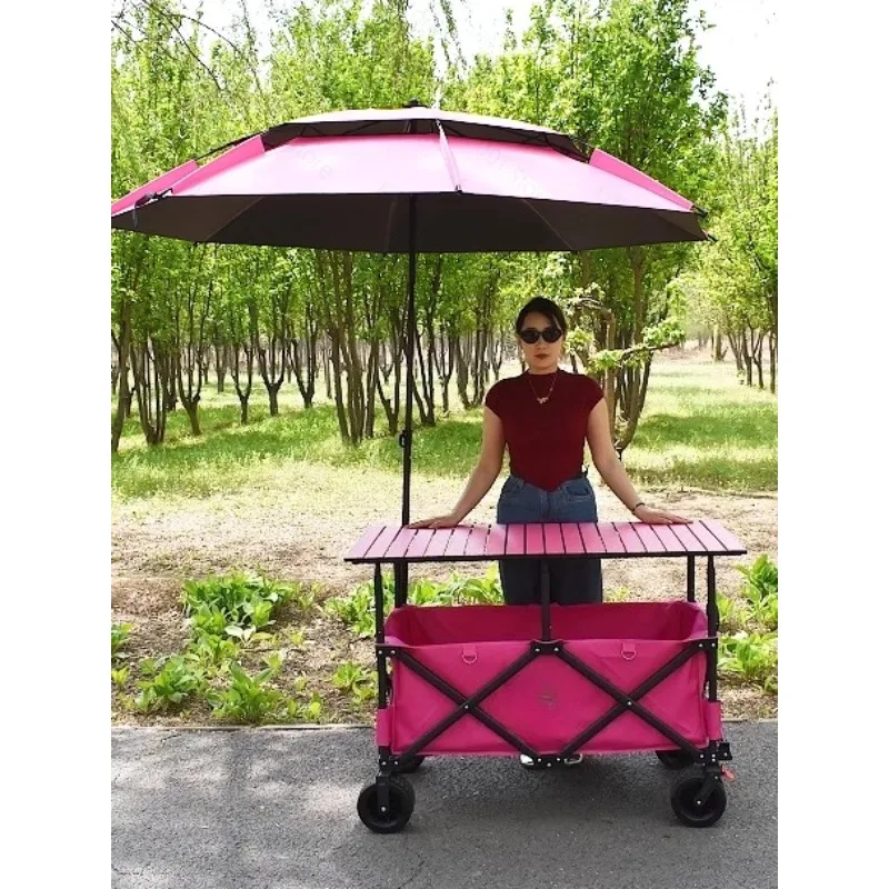 New increased lifting table stall car thickened tent cloth gathered camping car night market foldable outdoor