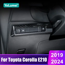 For Toyota Corolla E210 2019 2020 2021 2022 2023 2024 Hybrid ABS Carbon Car Headlight Adjustment Button Trim Cover Accessories