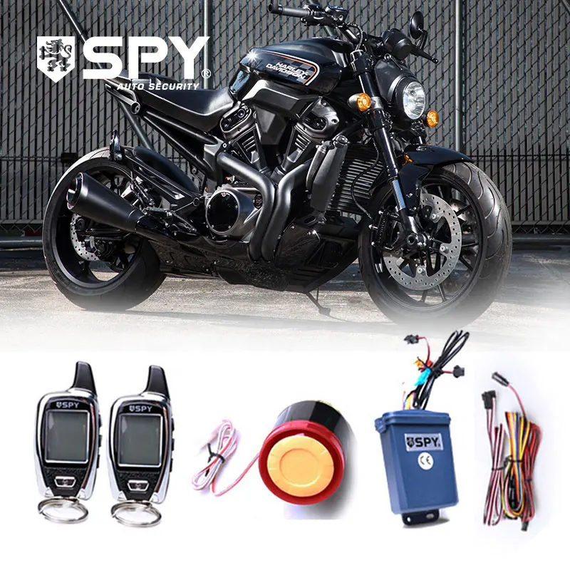 Two-Way Remote Start Engine Security Alarm System SPY Moto Accessories for Motorcycle Burglar Alarm with 1000meters remote range