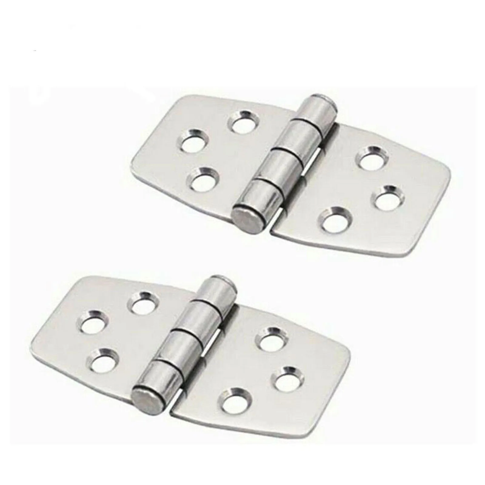 2Pcs Boat Stainless Steel 3 inch Square Deck Folding Cabin Door Butt Strap Hinge Marine Hardware