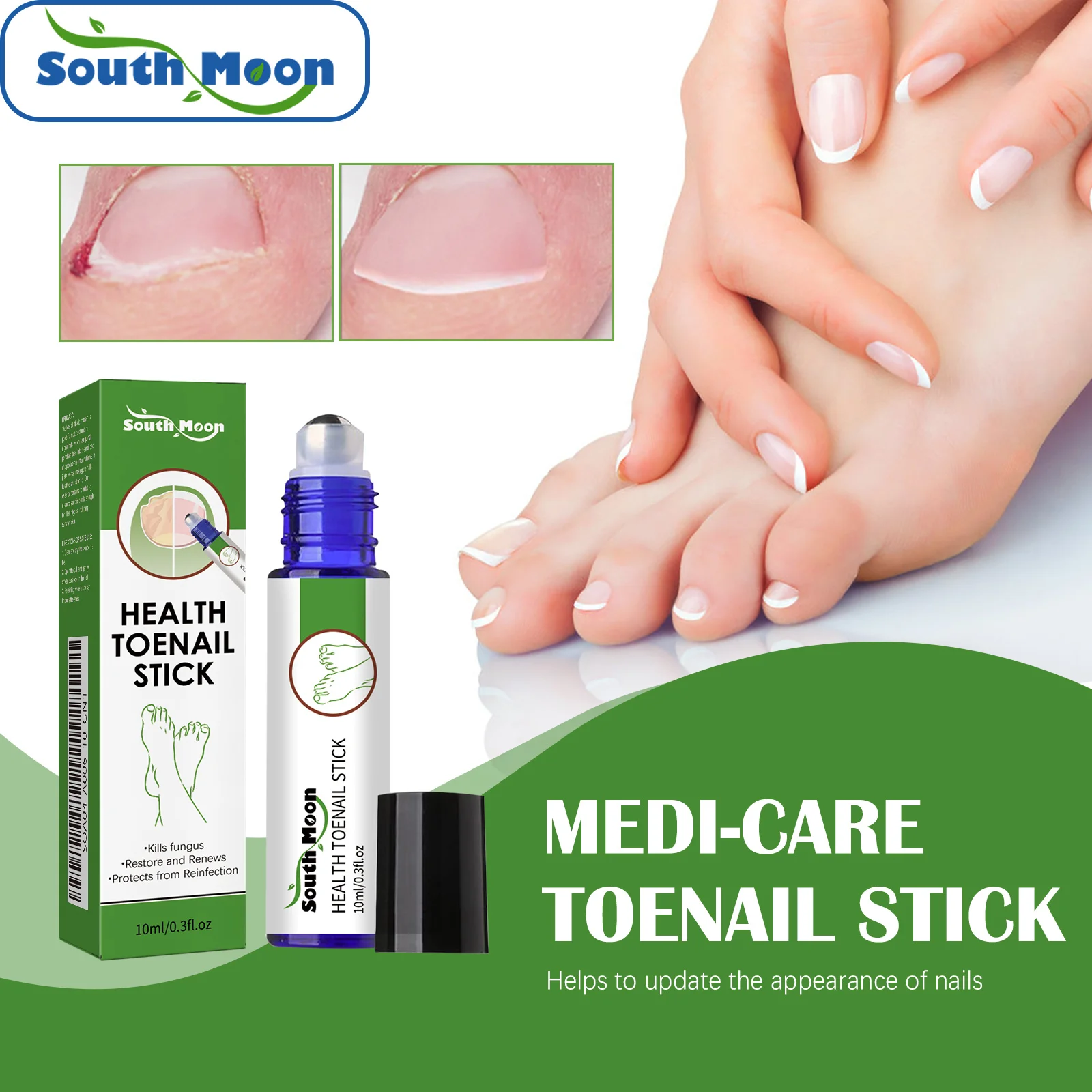 Nail Fungus Infection Inhibiting Care Roller Daily Cleaning Softening Nail Correcting Distorted Nails Hand Foot Nail Brightening