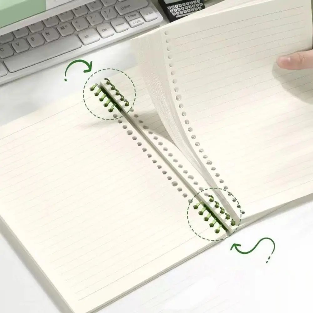 Monet Oil Paint A5 Loose-leaf Notebook Horizontal Line Detachable Core Spiral Bound Notebook 80 Sheets Smooth Writing