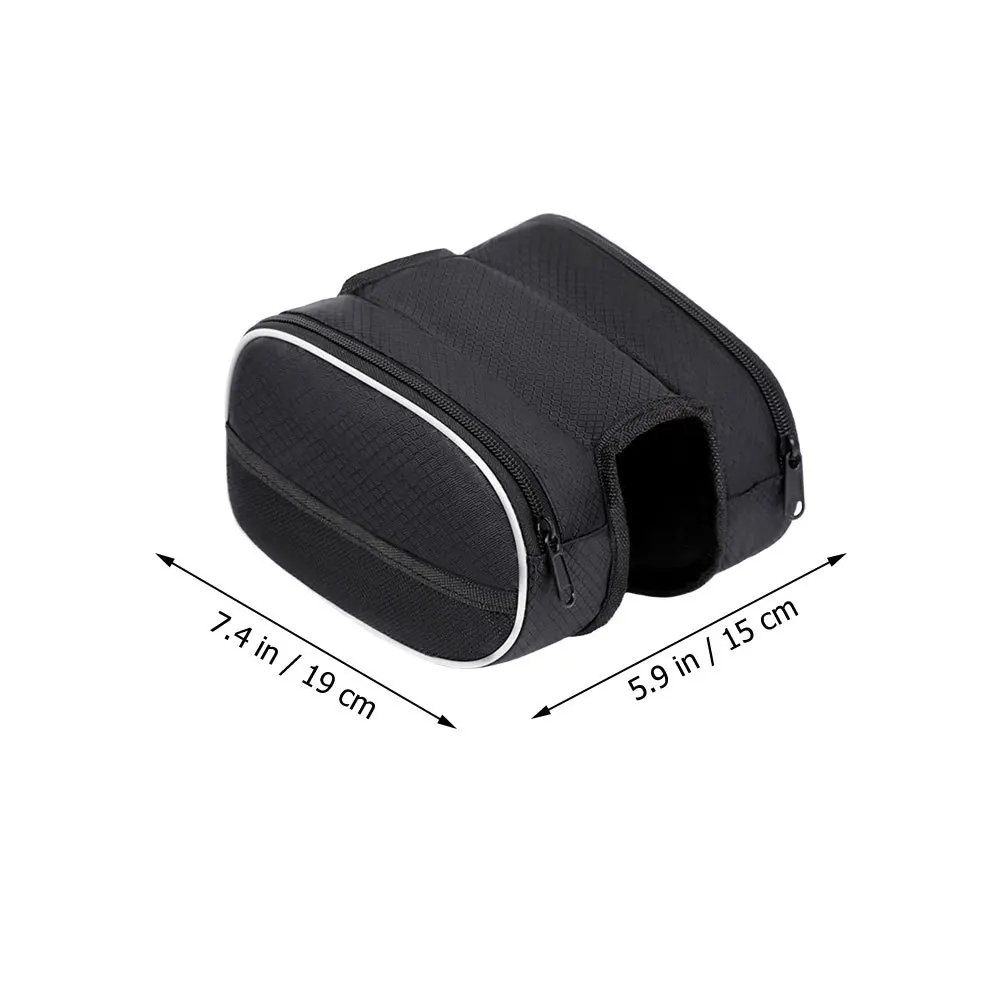 1 قطعة حقيبة إطار الدراجة الأمامية الدراجات حامل الهاتف الذكي مقاوم للماء المحمولة دراجة الحقيبة للهاتف محفظة مفاتيح أدوات في الهواء الطلق