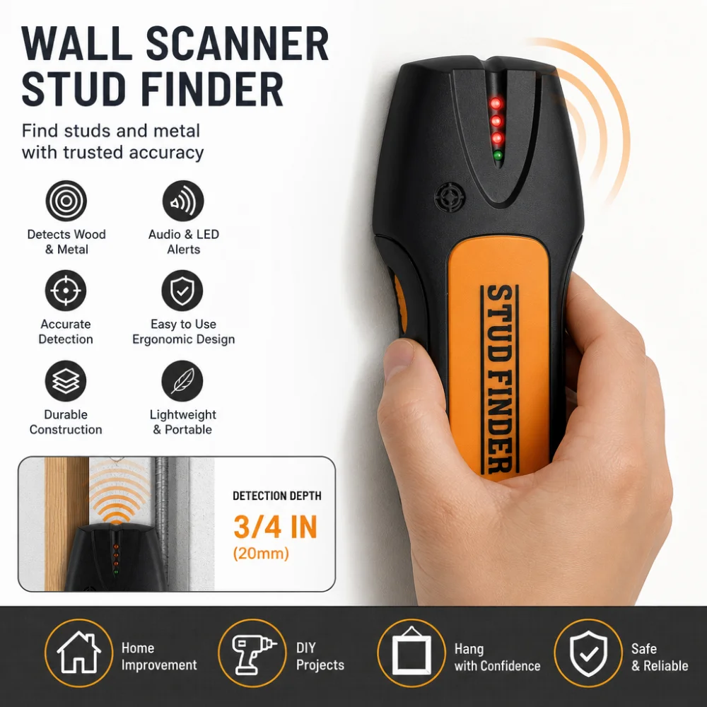 Stud Finder Magnetic - Wall-mounted Metal Detector Wall Scanner Suitable