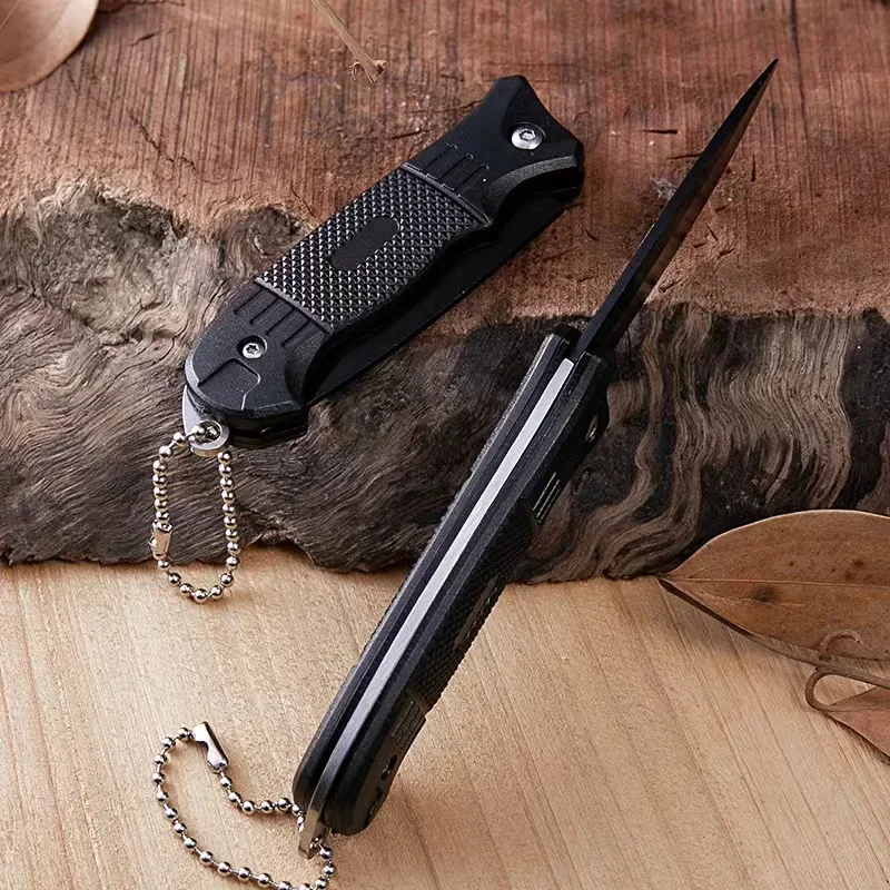 Outdoor stainless steel small knife camping survival folding knife high hardness portable key knife multifunctional knife image 5