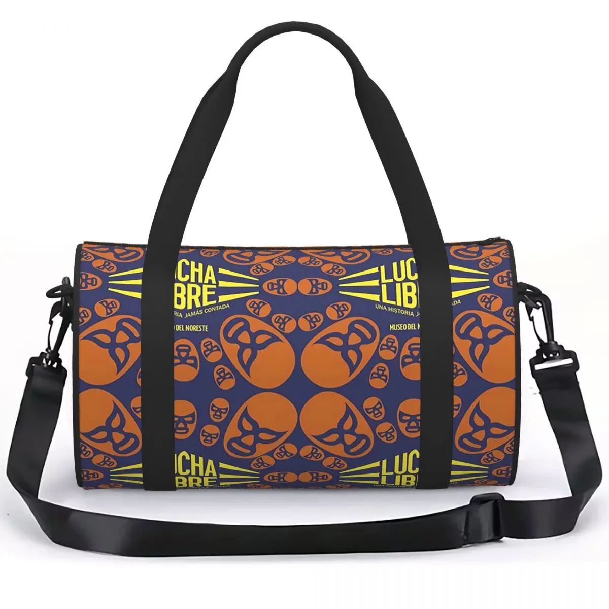 Colorful Mexican Wrestler Luchador  Luggage Bag Multi-Functional Duffle Tote Bag Handbags Gym Bags Fitness Bag for Boys Girls