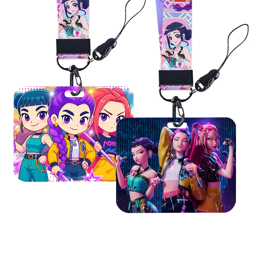 K Pop vendita calda Hunte R supporto orizzontale ragazze cordini per bambini tracolla carta distintivo bus catena accessori