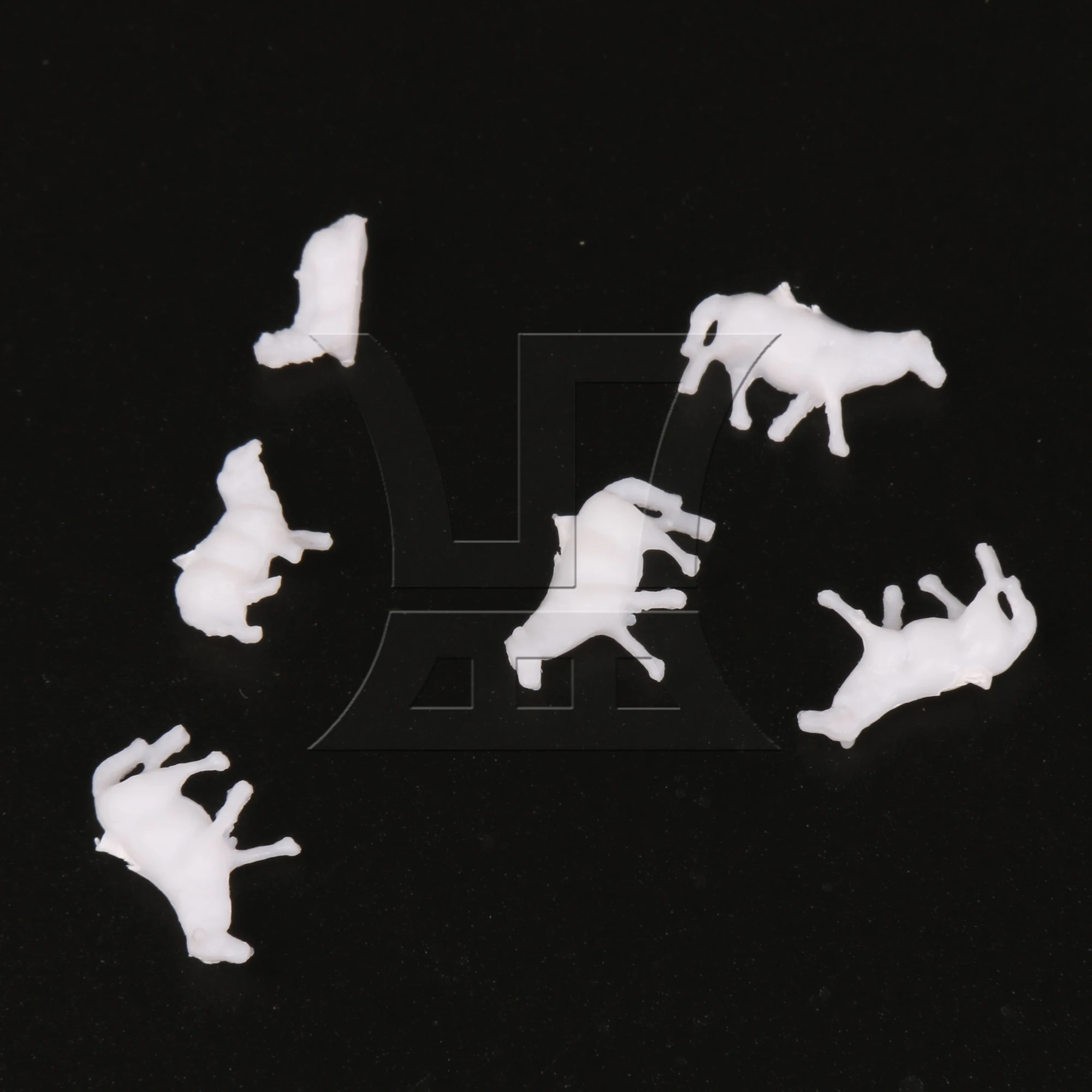 Mxfans 100 Pcs Unpainted Sheep 1:87 Scale for Architectural Models 0.39