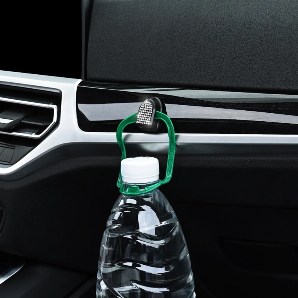 

4Pcs White Diamond Car Interior Hanger Premium Rhinestone Decor Hanging Hook for Keys Bags Charging Cables Compact Space Saver