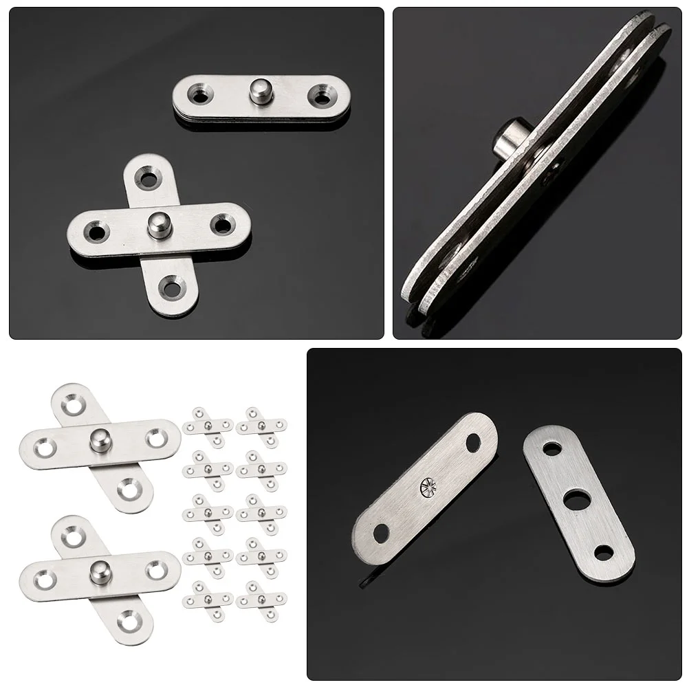 12 Pcs Cabinet Door Hinge 360 Degree Rotating Hinges Hidden Revolving Pivot Shed Windows Small