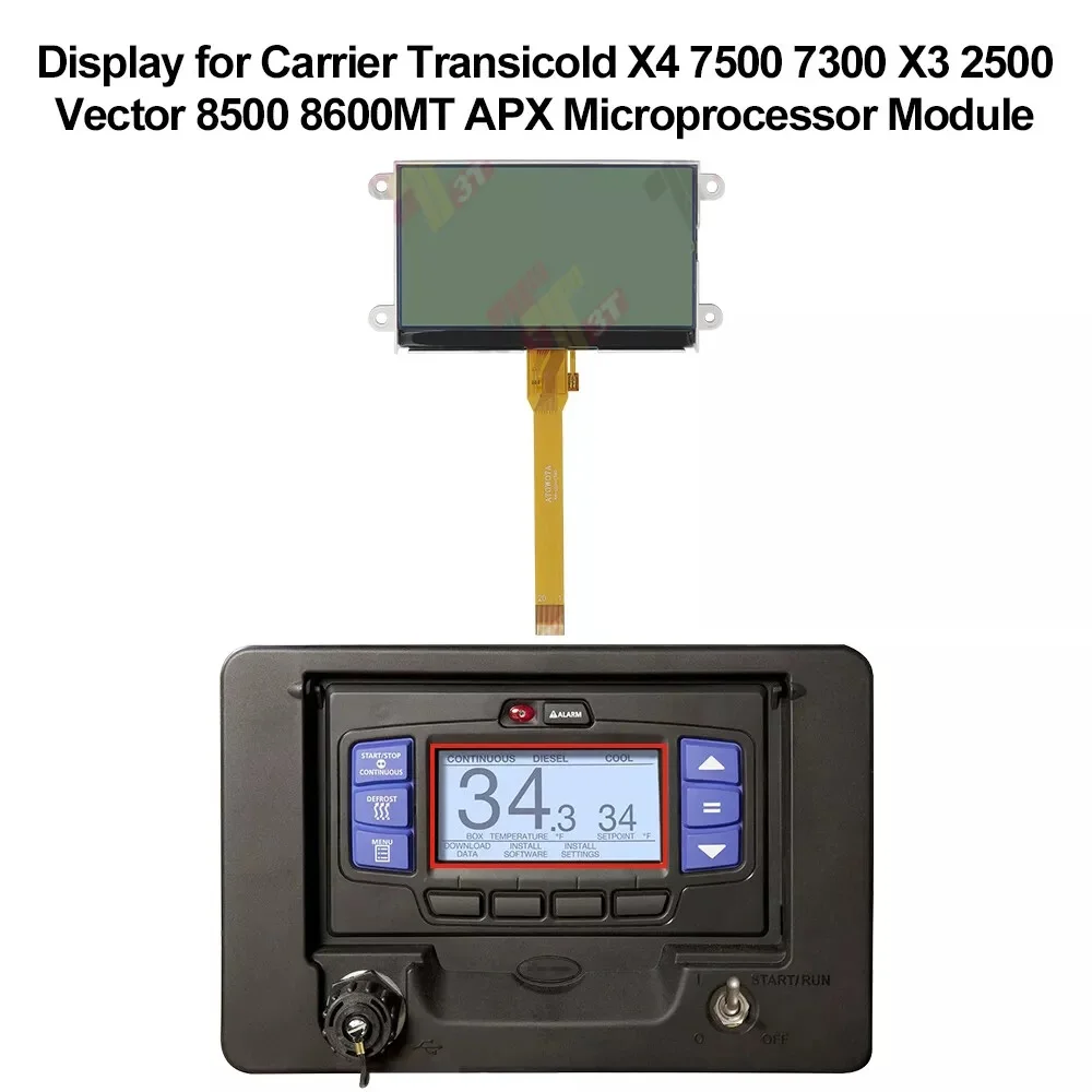 Display for Carrier Transicold X2 X3 X4 Vector APX Microprocessor Module