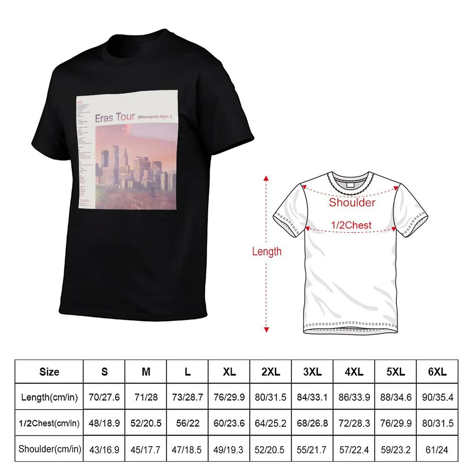 Eras Setlist Minneapolis Night 1 T-Shirt t shirt man cotton man t shirt cotton t shirts designer T-shirt