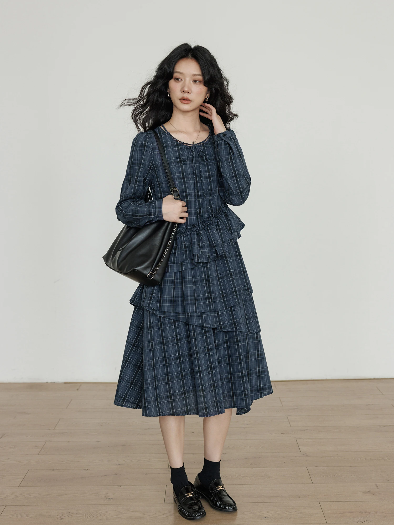 

Весенняя повседневная женская длинная юбка А-силуэта с клетчатым узором, облегающая, из хлопка, удобная посадка