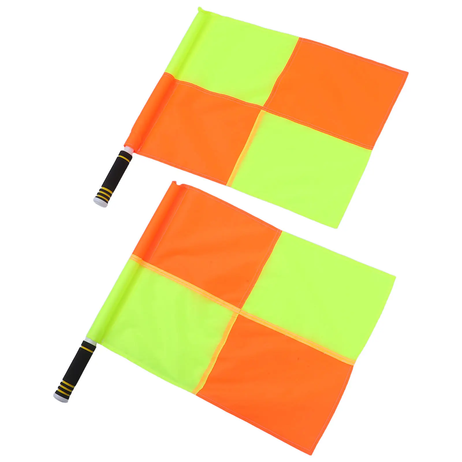 2Pcs Referee Signal Flags Sponge Handle Secure Grip Soccer Football Volleyball Sports Match Athletic Tools view 2