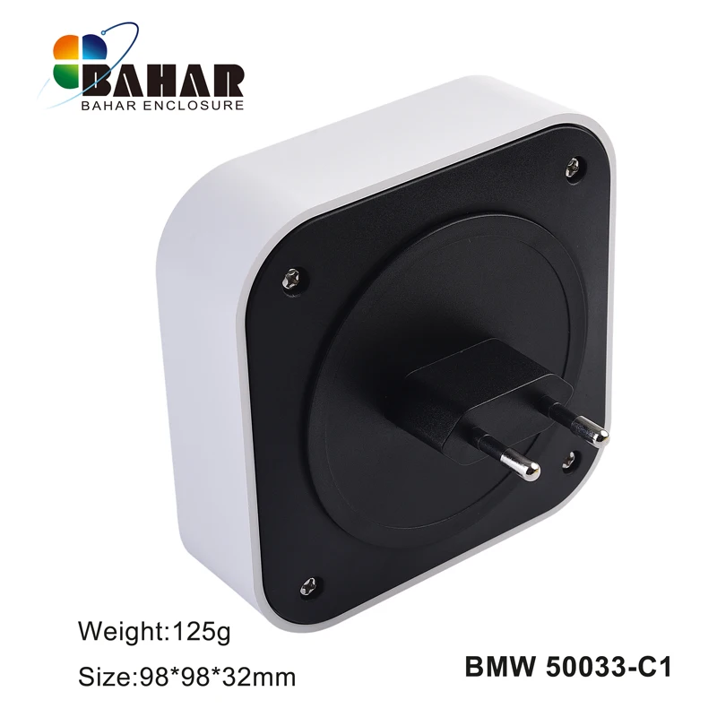 1 PCS Bahar Enclosure ABS Plastic Housing  Wire Junction Box Instrument Case SIZE 98X98X32MM With Plug 50033-C