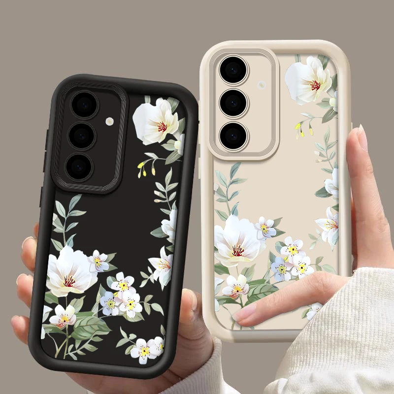Flowers Case For Samsung Galaxy S25 S23 S24 S22 Ultra S21 Plus S20 FE A56 A55 A54 A53 A52 A35 A36 A34 A14 A15 A16 5G Soft Cover